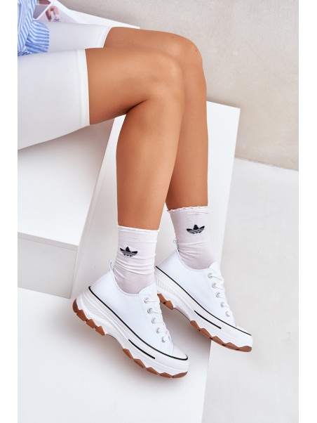 Low Women's Sneakers On Platform White Aradwin