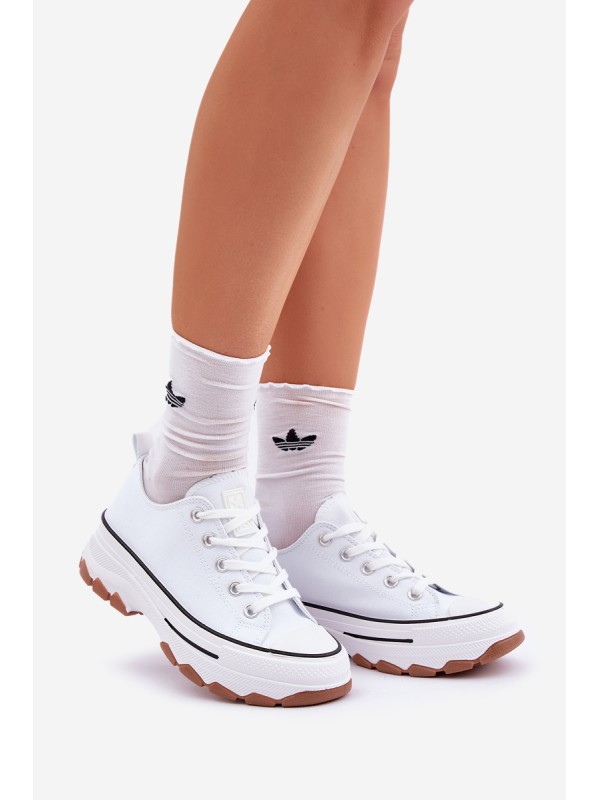Low Women's Sneakers On Platform White Aradwin