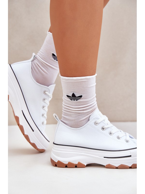 Low Women's Sneakers On Platform White Aradwin