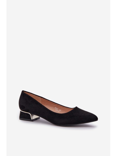 Pumps With Low Heel And Pointed Toes Black Terilara