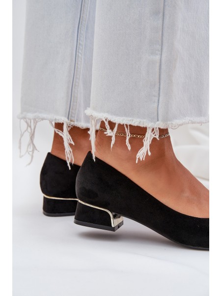 Pumps With Low Heel And Pointed Toes Black Terilara