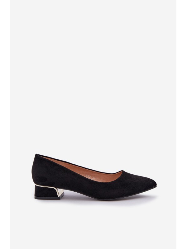 Pumps With Low Heel And Pointed Toes Black Terilara