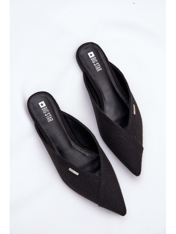 Ladies Slippers With Pointed Toes Big Star RR274210 Black