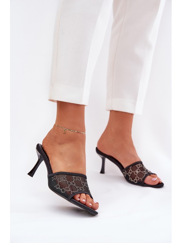 Decorated High Heels Black Ennoriel