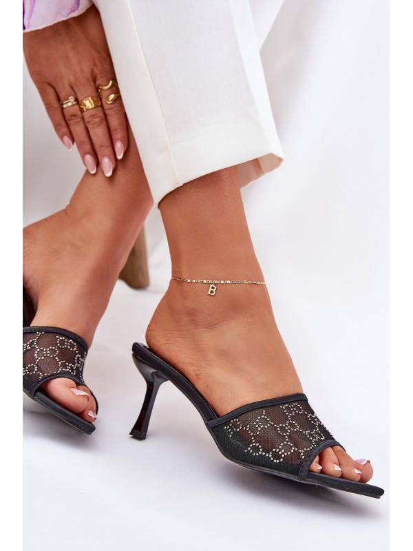 Decorated High Heels Black Ennoriel