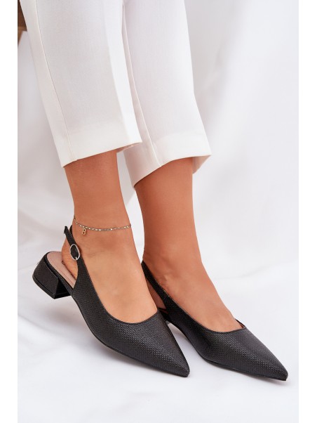 Woven Women's Sandals On Delicate Heel Black Jorela