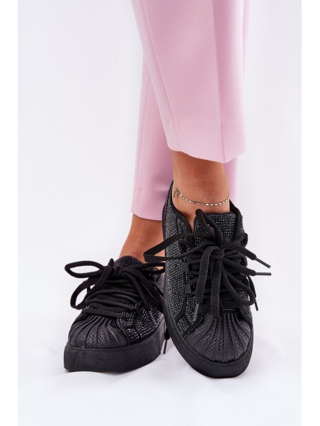 Women's Sneakers With Decoration On Platform Black Eanneth