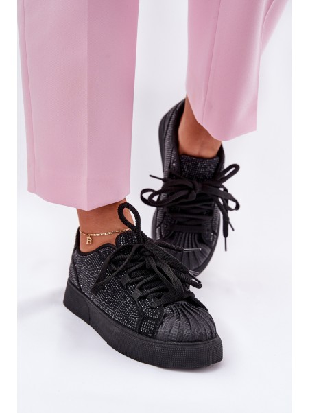 Women's Sneakers With Decoration On Platform Black Eanneth