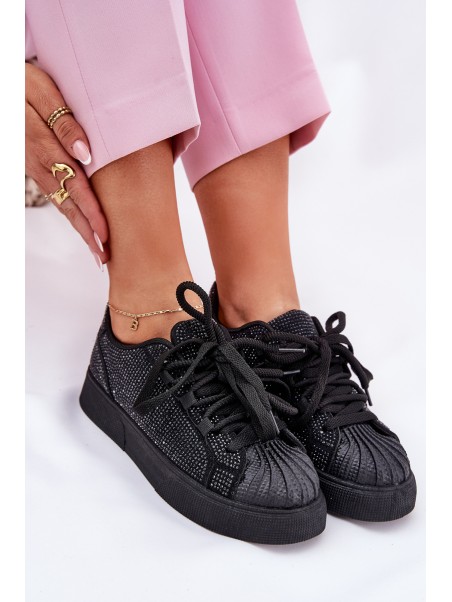 Women's Sneakers With Decoration On Platform Black Eanneth