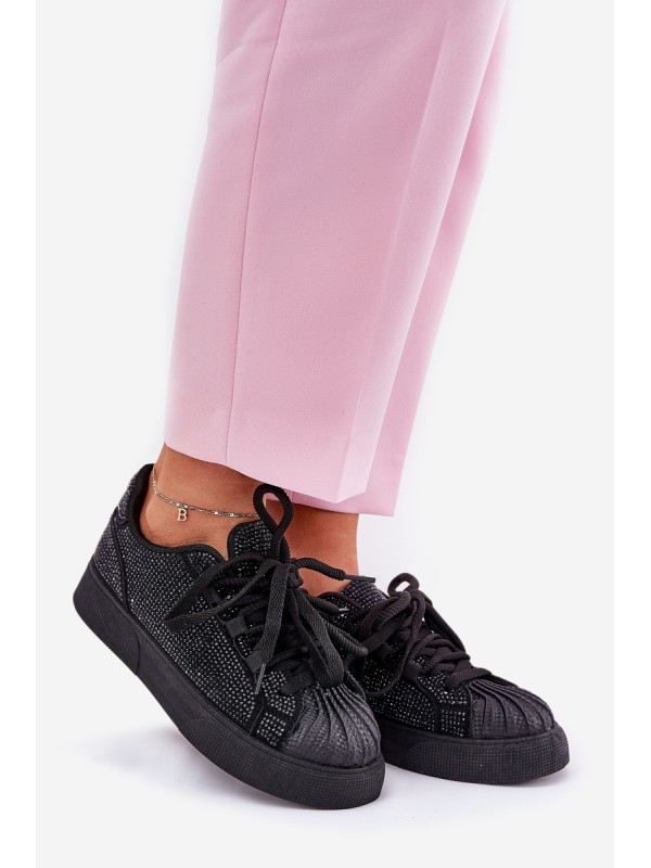 Women's Sneakers With Decoration On Platform Black Eanneth
