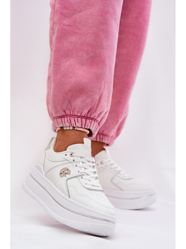 Women's Sports Shoes On Platform White Caldeno