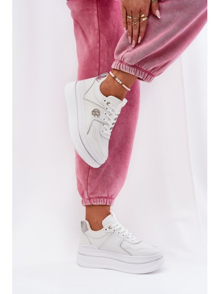 Women's Sports Shoes On Platform White Caldeno