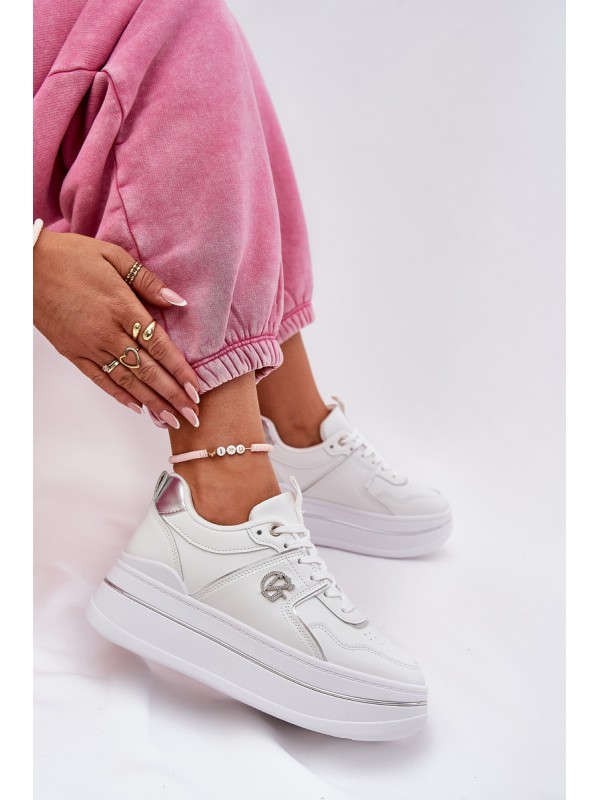 Women's Sports Shoes On Platform White Caldeno