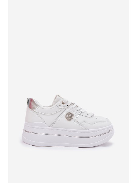 Women's Sports Shoes On Platform White Caldeno