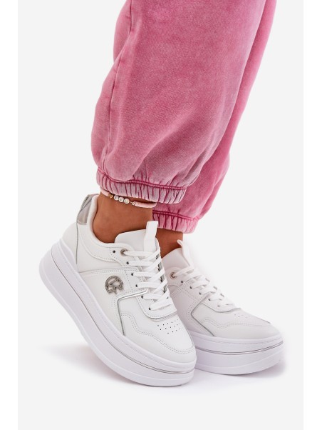 Women's Sports Shoes On Platform White Caldeno