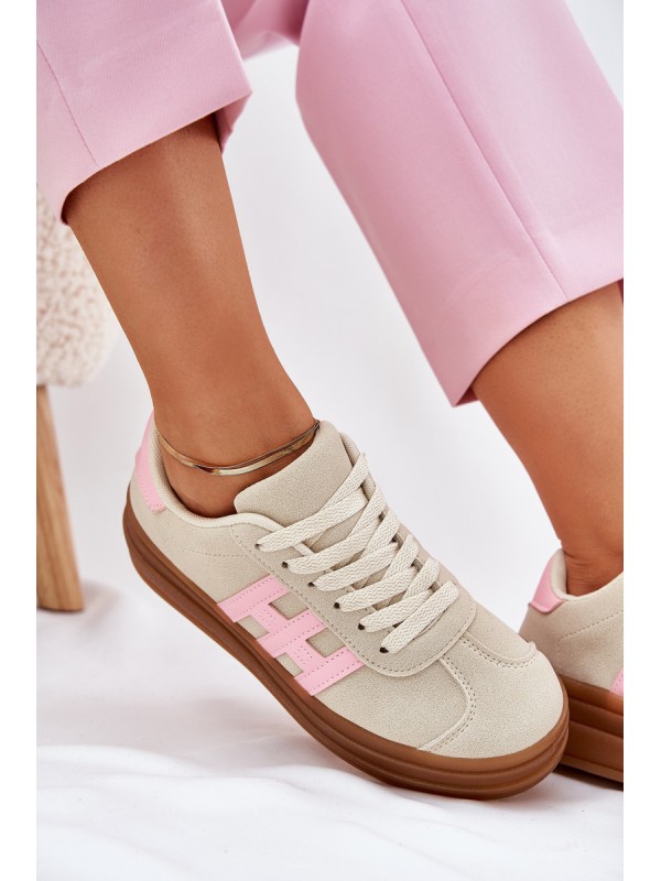 Womens Sneakers On Platform Beige Syliyana