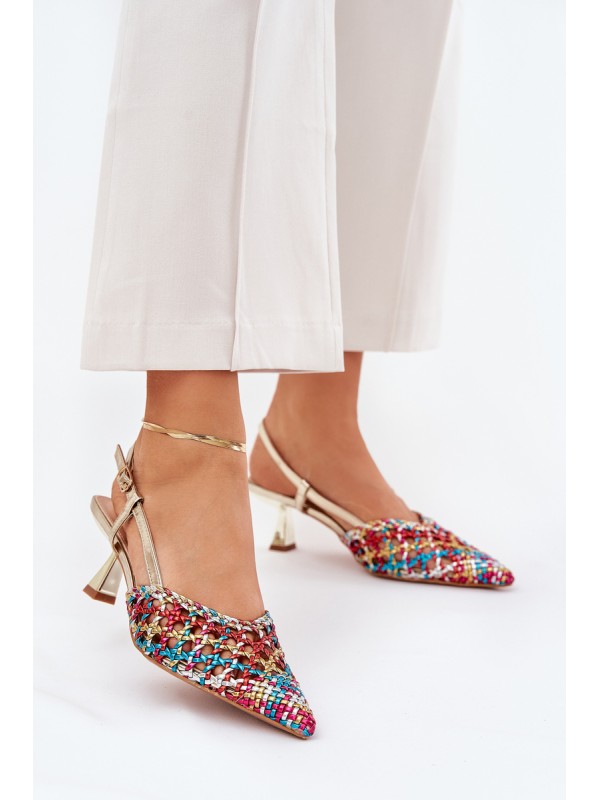 Pumps With Pointed Toe And Open Heel Multicolor Umirana 2