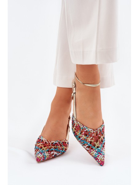 Pumps With Pointed Toe And Open Heel Multicolor Umirana
