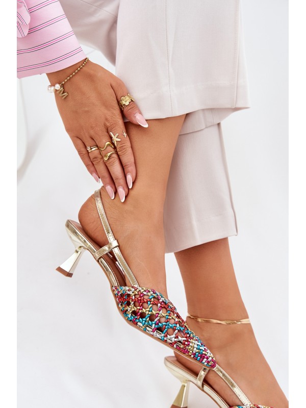 Pumps With Pointed Toe And Open Heel Multicolor Umirana