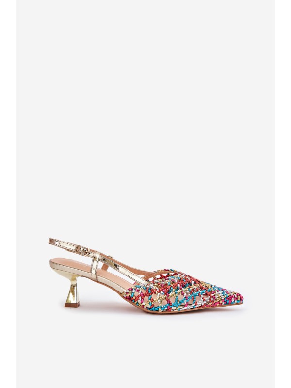 Pumps With Pointed Toe And Open Heel Multicolor Umirana