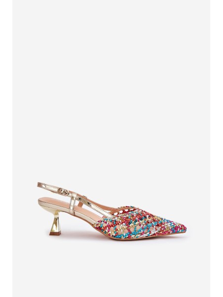 Pumps With Pointed Toe And Open Heel Multicolor Umirana