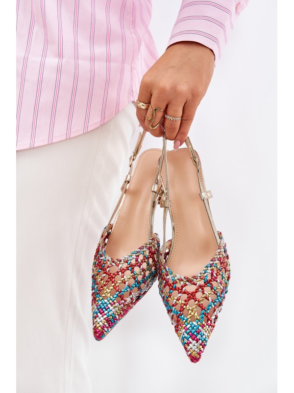 Pumps With Pointed Toe And Open Heel Multicolor Umirana