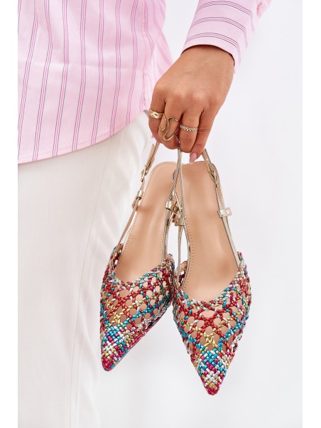 Pumps With Pointed Toe And Open Heel Multicolor Umirana