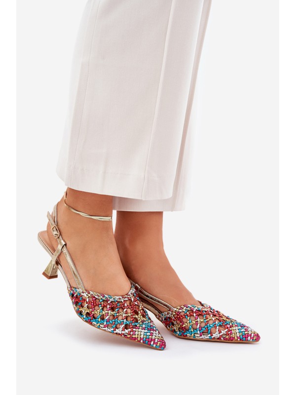 Pumps With Pointed Toe And Open Heel Multicolor Umirana