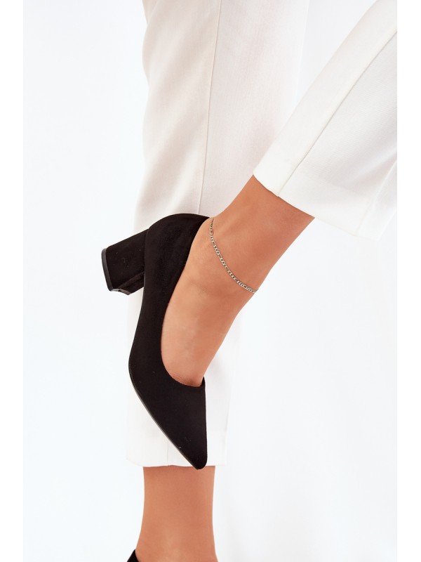 Women's pointed toe pumps on a heel black Merinette 2