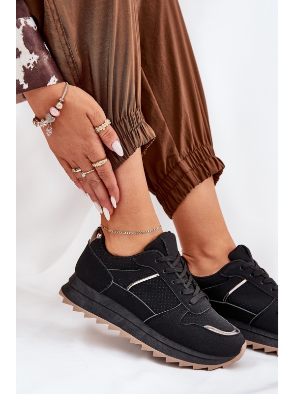 Women's Sports Shoes On Platform Black Yandia