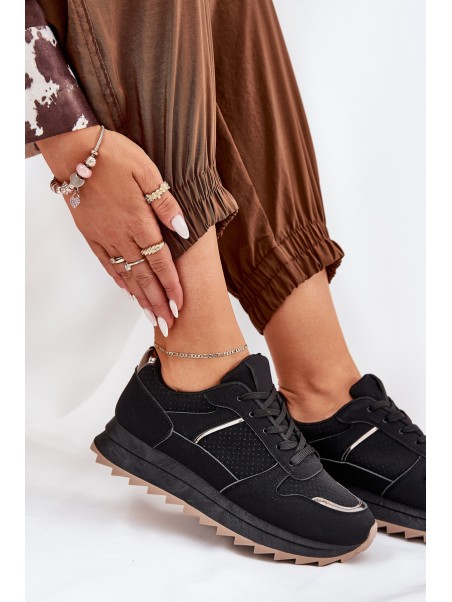 Women's Sports Shoes On Platform Black Yandia