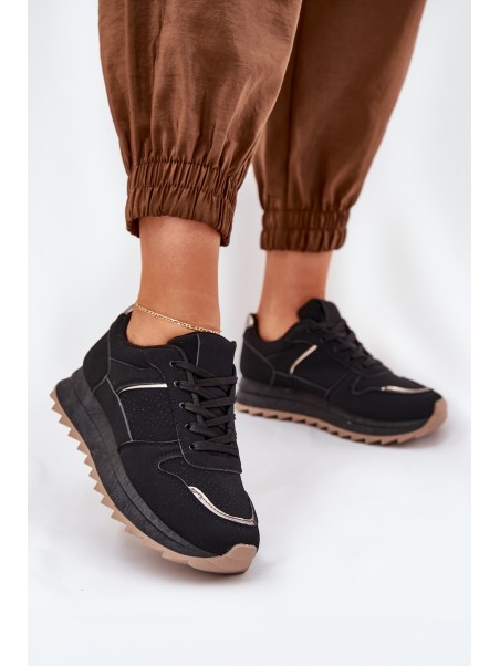 Women's Sports Shoes On Platform Black Yandia