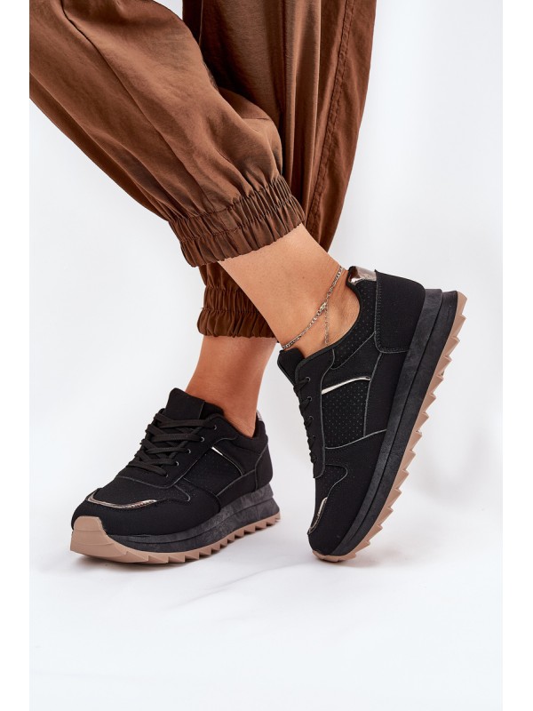 Women's Sports Shoes On Platform Black Yandia
