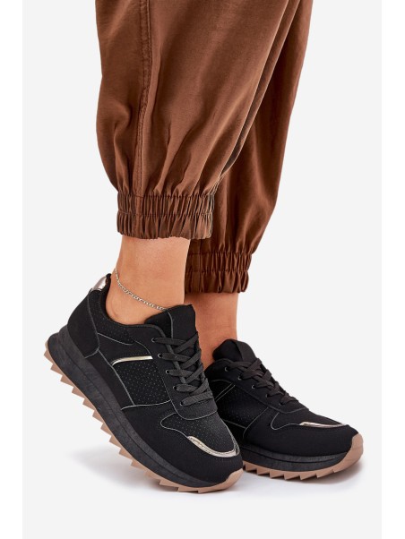 Women's Sports Shoes On Platform Black Yandia