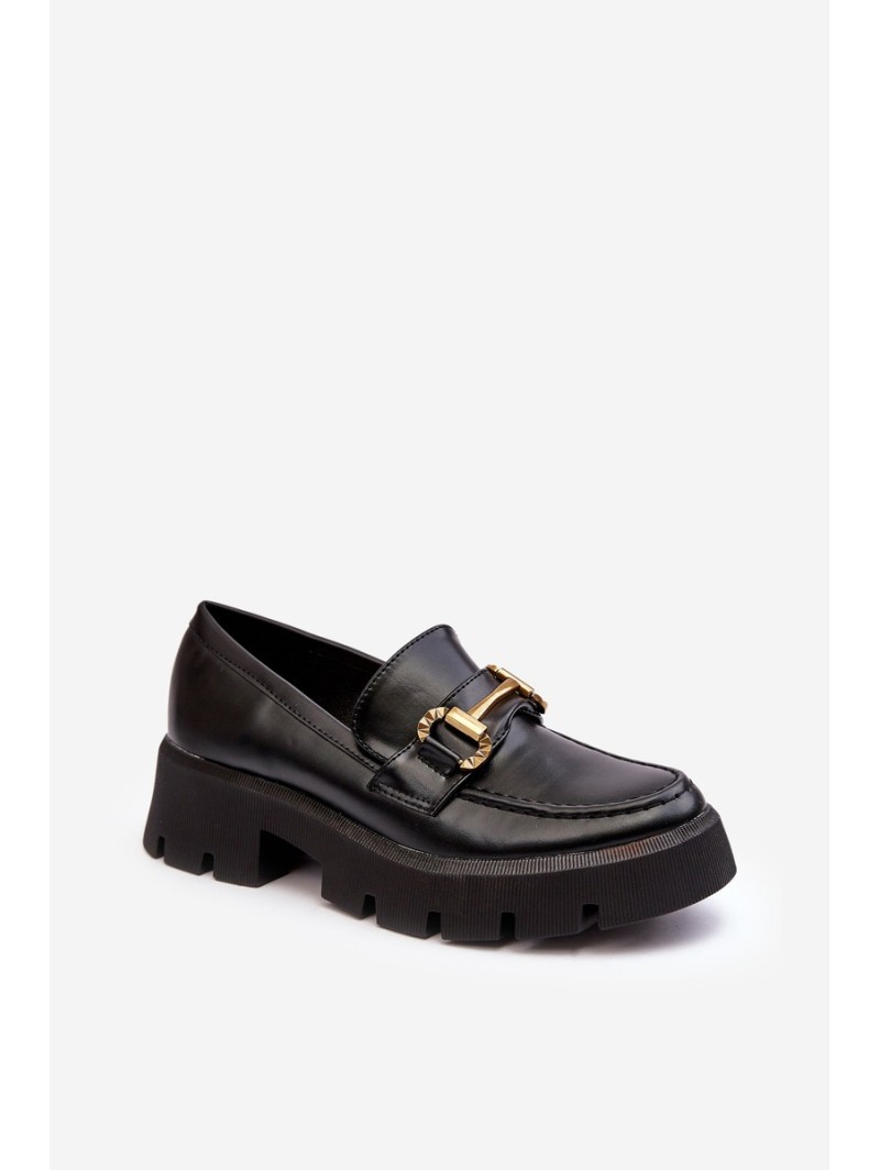 Women's Loafers with Embellishment Black Peuria