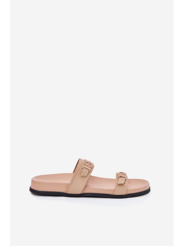 Women's Sandals With Buckles Beige Brinella