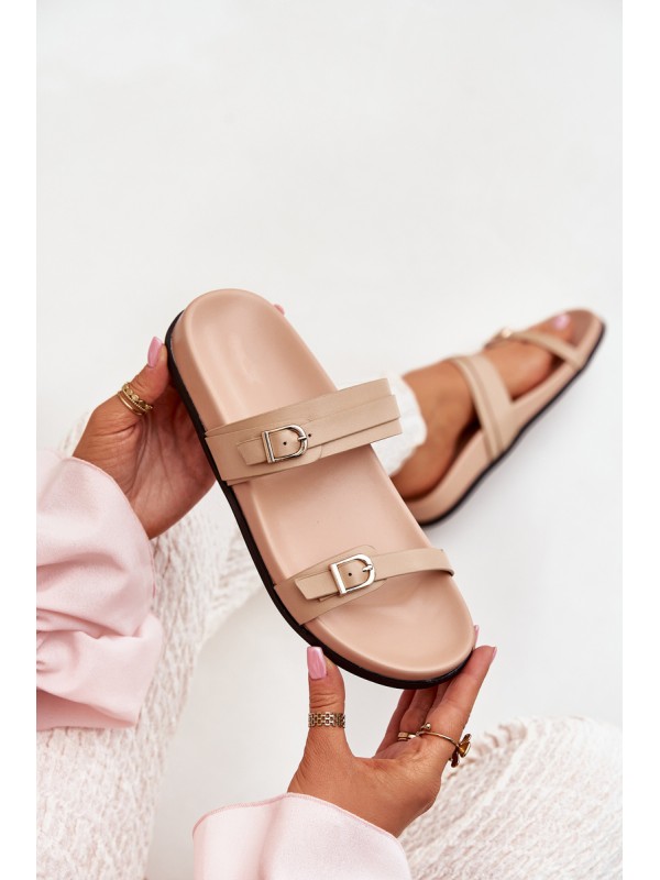 Women's Sandals With Buckles Beige Brinella