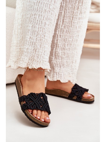 Women's Cork Platform Sandals Black Timaxrre