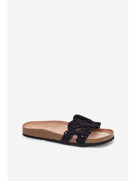 Women's Cork Platform Sandals Black Timaxrre