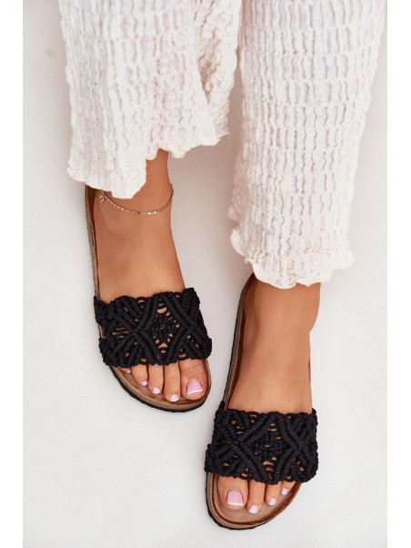 Women's Cork Platform Sandals Black Timaxrre