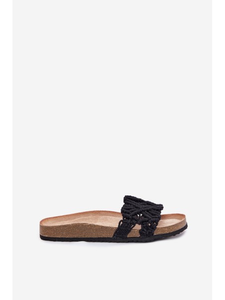 Women's Cork Platform Sandals Black Timaxrre