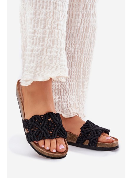 Women's Cork Platform Sandals Black Timaxrre