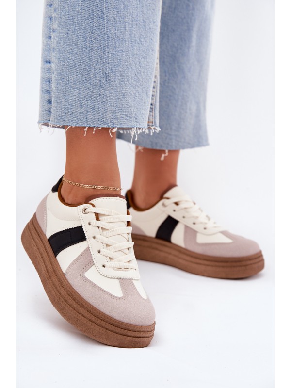 Women's Platform Sneakers Beige Dovina