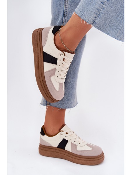 Women's Platform Sneakers Beige Dovina
