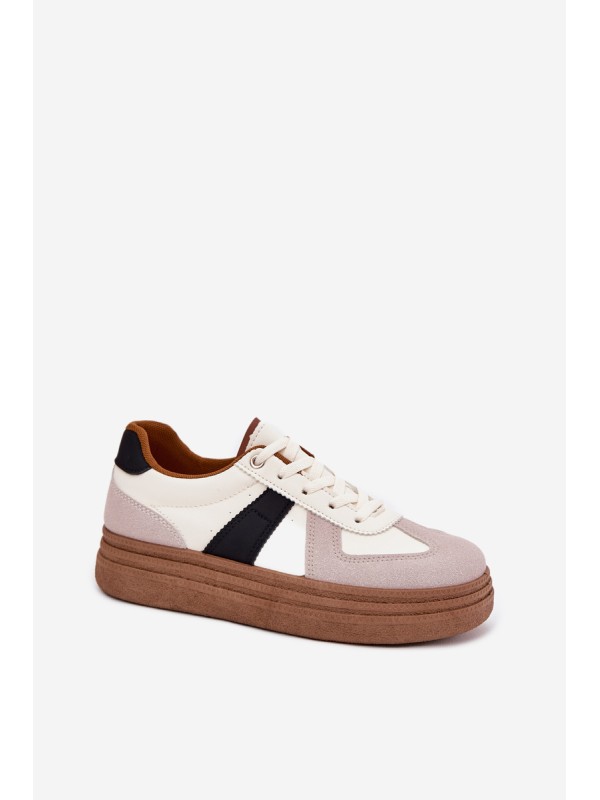 Women's Platform Sneakers Beige Dovina