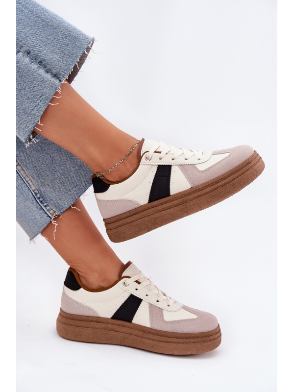 Women's Platform Sneakers Beige Dovina