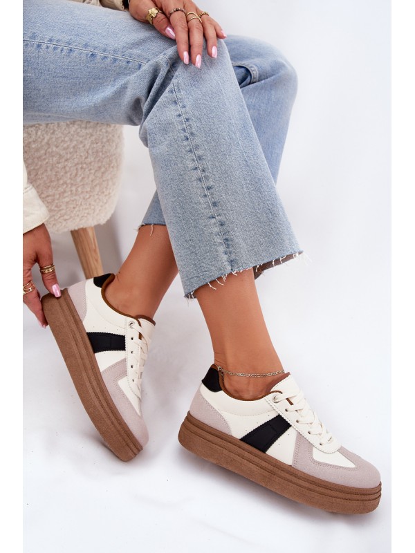Women's Platform Sneakers Beige Dovina