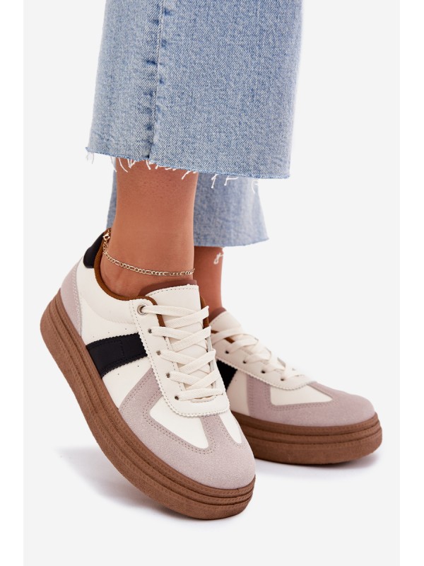 Women's Platform Sneakers Beige Dovina