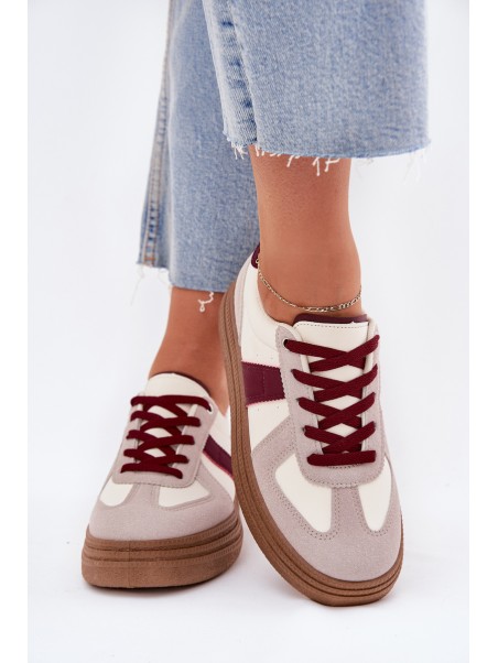 Ladies platform sneakers burgundy Dovina