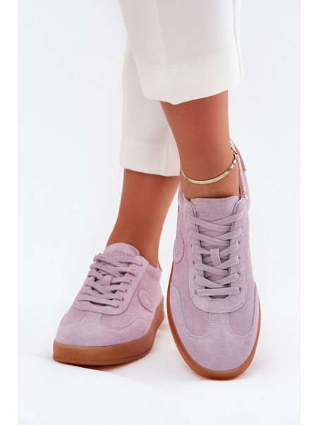 Women's Suede Sneakers Big Star RR274850 HI-POLY SYSTEM Purple